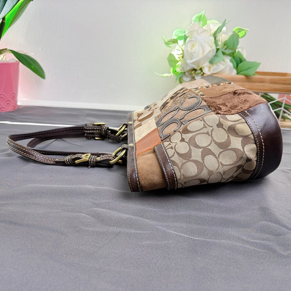 Coach Vintage F12843 Signature Patchwork Tote Bag - Picture 6 of 8